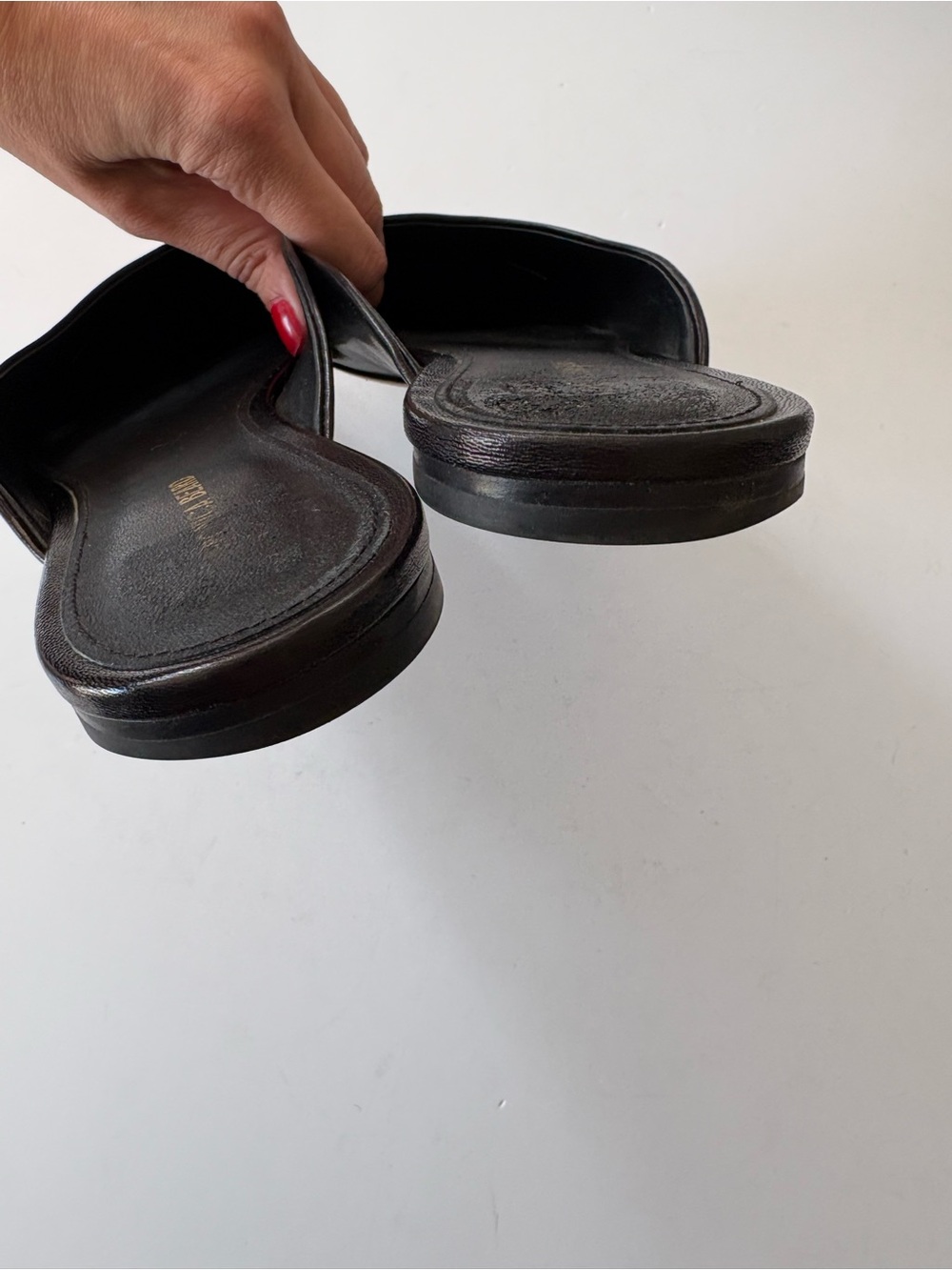Veronica Beard || Carlotta Flats Cap Toe Mules Slip Ons Black 7.5 - Picture 8 of 8
